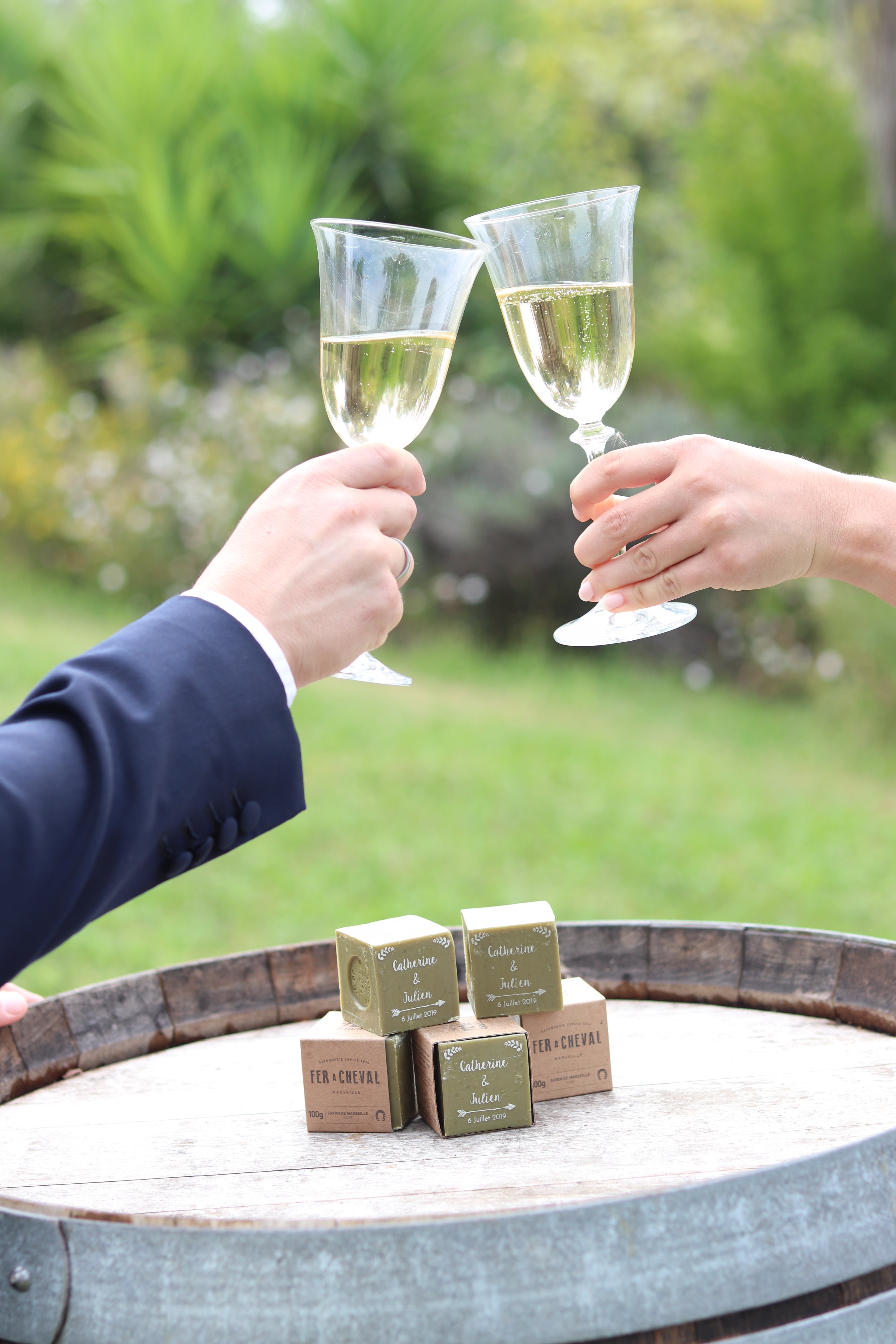 Savons de Marseille gravés Personnalisés Olive