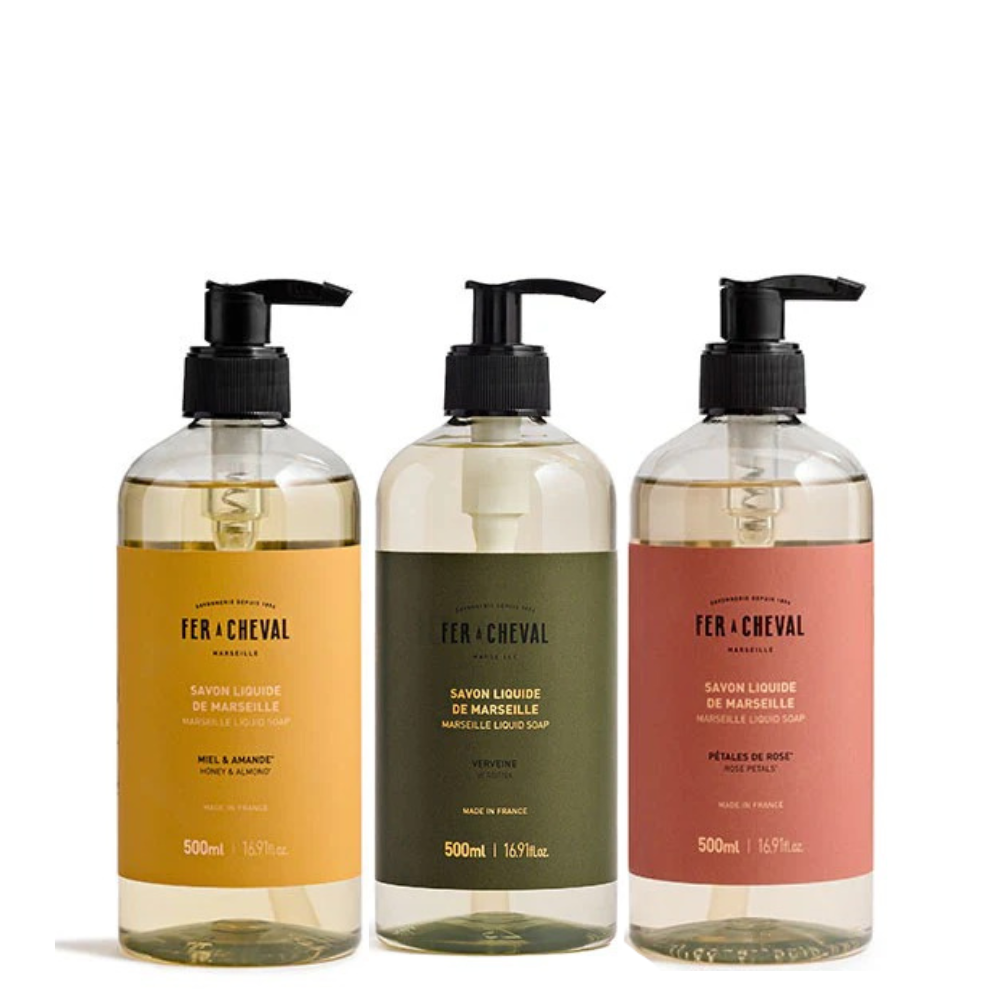 Set of three Marseille liquid soaps to mix and match