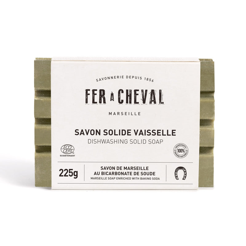 Soap Bar Vaisselle 225g, Marseille Soap with sodium bicarbonate - Savonnerie Fer à Cheval