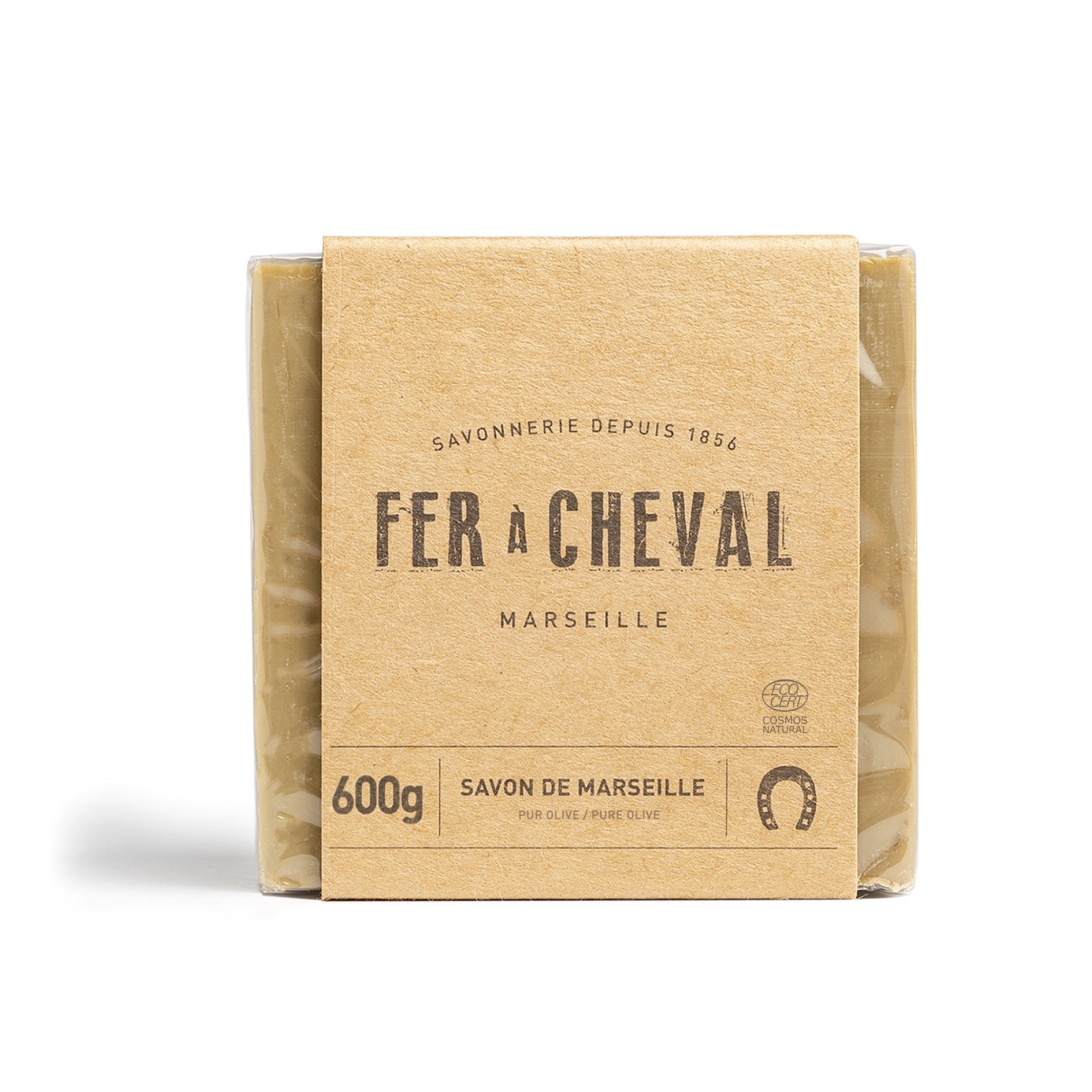 Marseille Soap Cube Pur Olive 600g - Fer à Cheval Soapery