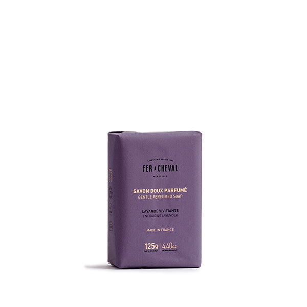 Savon Doux Parfumé Lavande Vivifiante 125g - Savonnerie Fer à Cheval
