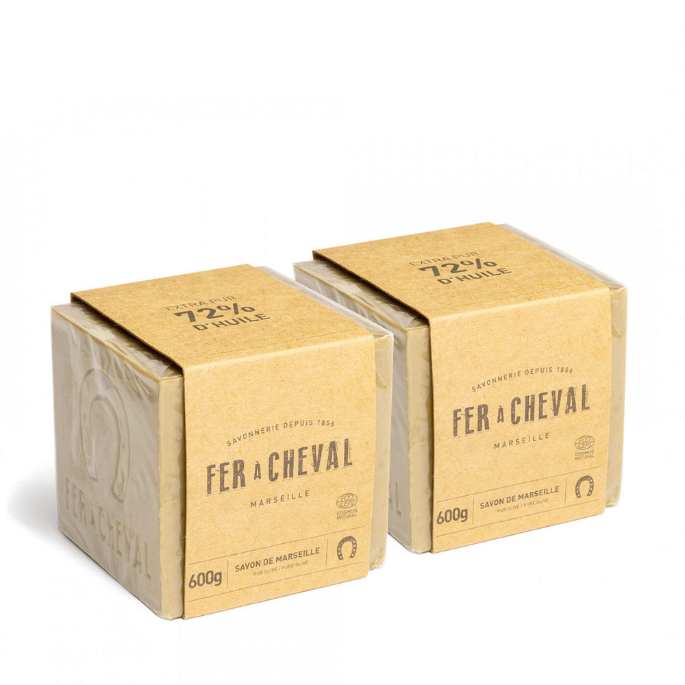 Duo Savon de Marseille Cube Pur Olive 600g